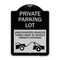 Signmission Private Parking Lot Unauthorized Vehicles Towed Owner Expense Alum Sign, 18" L, 24" H, BS-1824-23264 A-DES-BS-1824-23264 - alternate 1